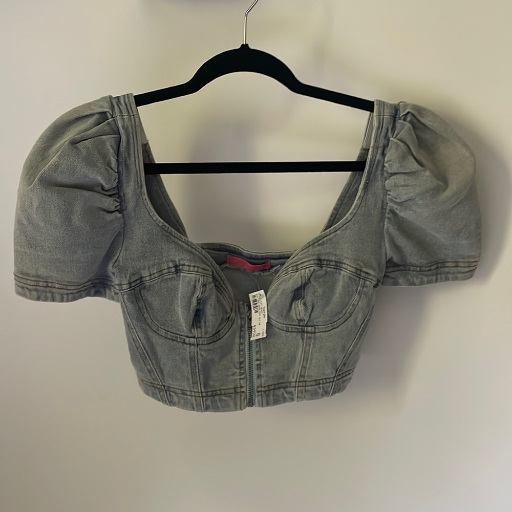 denim top